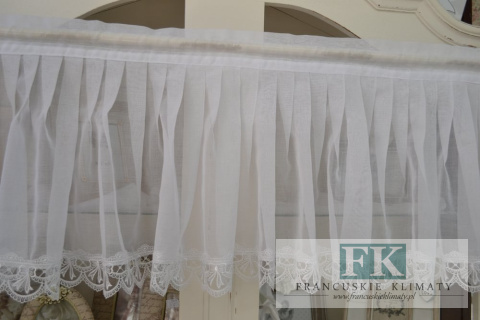 ZAZDROSTKA ZAZDROSKA SZYTA PLISKA NA WYMIAR , WYS 45 CM PROWANSJA, SHABBY , BATYST