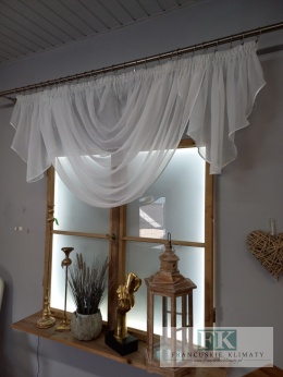 FIRANA Z DWOMA BOCZKAMI , BOKAMI ŚCIĘTYMI KRESZ LAMÓWKA BIEL , BEZ PRASOWANIA