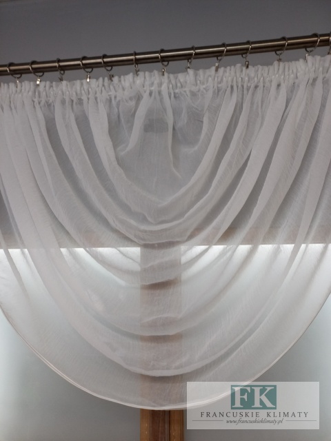 FIRANA Z DWOMA BOCZKAMI , BOKAMI ŚCIĘTYMI KRESZ LAMÓWKA BIEL , BEZ PRASOWANIA