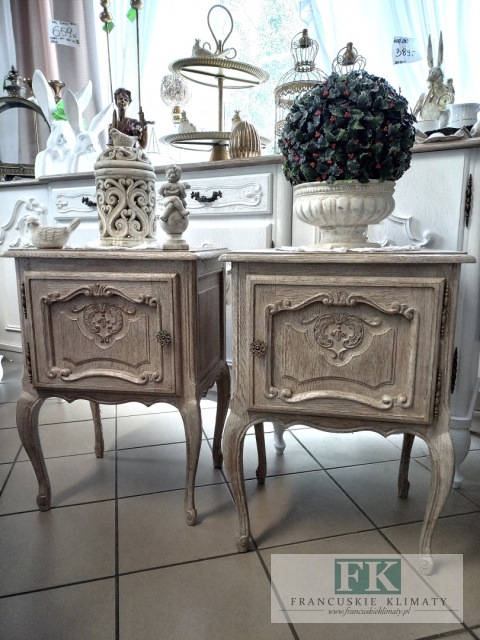 FRANCUSKI KPL. 2SZAFEK KOMÓDEK NOCNYCH antyczne drewno DĄB