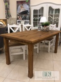 LITE DREWNO ! KOMPLET STÓŁ rozkładany + 6 SZT KRZESEŁ PROWANSJA RUSTIC BOHO VINTAGE