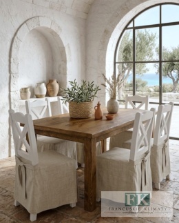 LITE DREWNO ! KOMPLET STÓŁ rozkładany + 6 SZT KRZESEŁ PROWANSJA RUSTIC BOHO VINTAGE