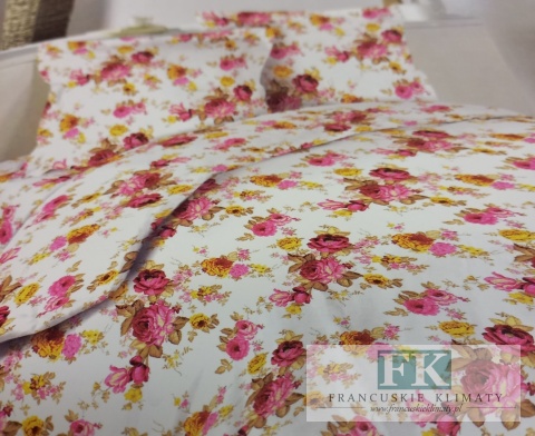 POŚCIEL ANGIELSKIE RÓŻE 220X200 100% BAWEŁNA