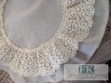 SERWETKA FALBANKA KORONKA KOŁO fi 45 cm BEŻ NATURA prowansja , shabby chic