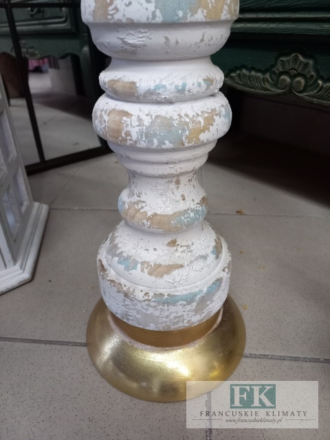 ŚWIECZNIK 84,5 cm drewno + metal