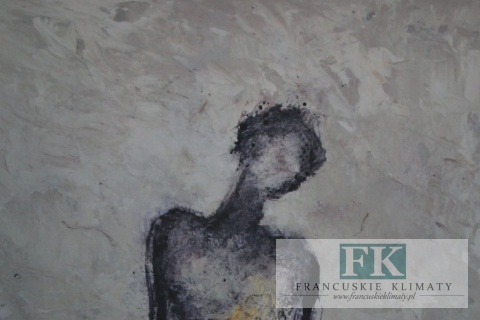 OBRAZ NA PŁÓTNIE 70/120 KOBIETA W ŻÓŁTEJ SUKNI