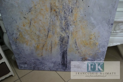 OBRAZ NA PŁÓTNIE 70/120 KOBIETA W ŻÓŁTEJ SUKNI