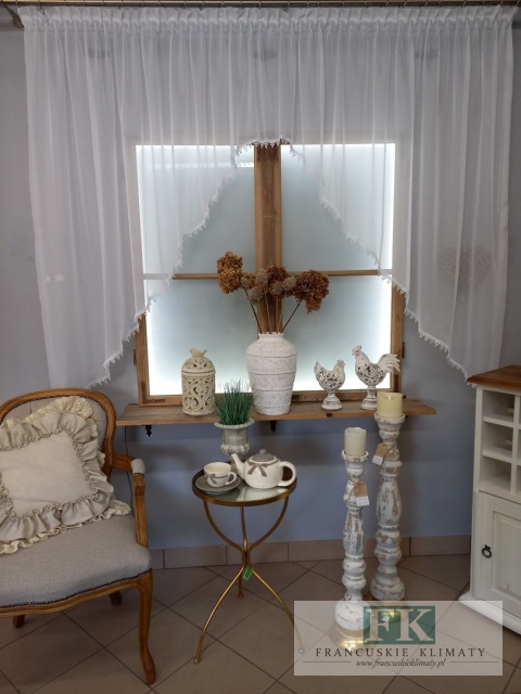 FIRANA DEKORACYJNA 370/155 WOAL GIPIURA BIEL