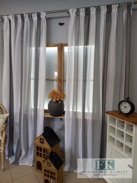 KOMPLET ZASŁON ZASŁONA 200/250 x 2 szale BATYST PASY