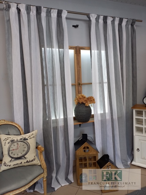 KOMPLET ZASŁON ZASŁONA 200/250 x 2 szale BATYST PASY