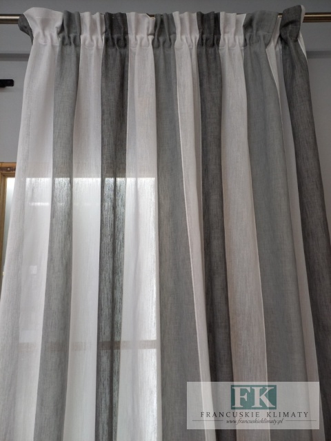 KOMPLET ZASŁON ZASŁONA 200/250 x 2 szale BATYST PASY