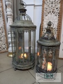 LATARNIA LAMPION METAL 80 CM , ZŁOTO ANTYCZNE