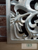 METALOWA DEKORACJA ŚCIENNA 79,5 cm srebrna , METALOPLASTYKA ARTYSTYCZNA