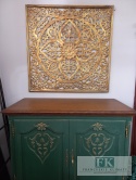 METALOWA DEKORACJA ŚCIENNA 80 cm , antyczne złoto , METALOPLASTYKA ARTYSTYCZNA