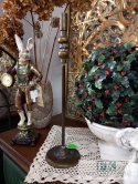 ŚWIECZNIK METALOWY 45 CM , ZŁOTO ANTYCZNE