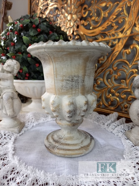 WAZON OSŁONKA DONICA CERAMICZNO BETONOWA 20,5 CM