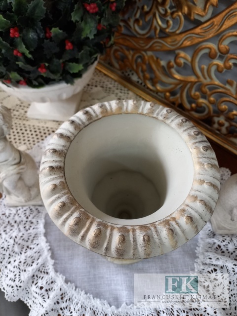 WAZON OSŁONKA DONICA CERAMICZNO BETONOWA 20,5 CM
