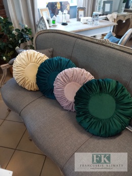 EKSKLUZYWNA PODUSZKA 40 CM BUTELKOWA ZIELEŃ PLISOWANA VELVET WELWET STYL FRANCUSKI