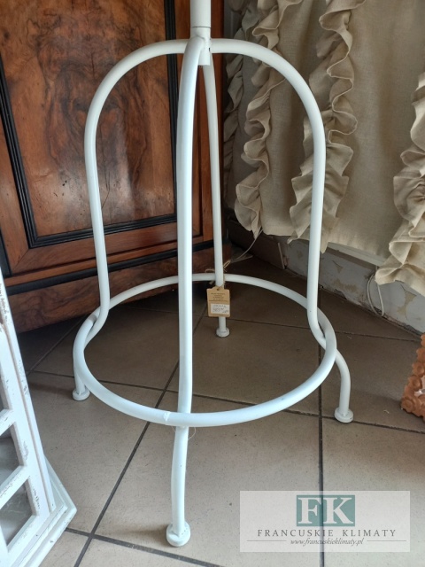 STOLIK METALOWY Z DREWNIANYM BLATEM 77 cm