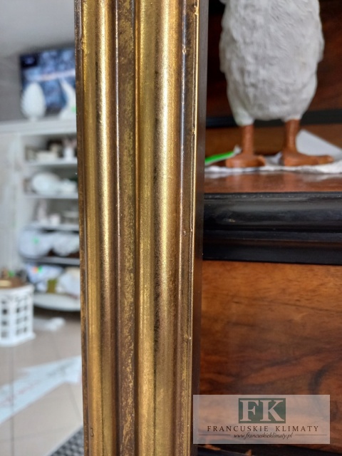 WIELKIE LUSTRO OKNO 155 CM W METALOWIEJ RAMIE