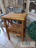 lite drewno KOMODA STOLIK z dwustronną szufladą 77 cm