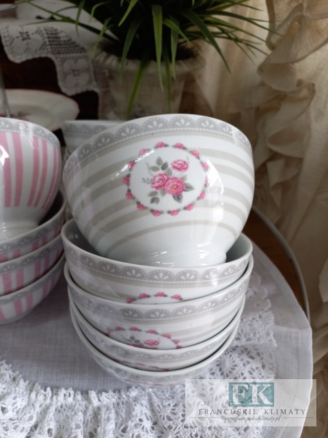 KOLEKCJA PINK ROSES MISECZKA poj. 550 ml. styl francuski, shabby, vintage