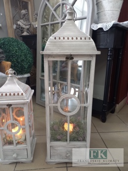 LATARNIA LAMPION 88 CM SZARA
