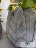 OSŁONKA wazon DONICA PIÓRO 15 CM DO WNĘTRZ I OGRODÓW W STYLU BOHO RUSTYKALNYM VINTAGE
