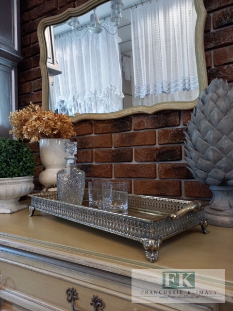 TACA z rączkami , PATERA 65 cm ANTYCZNE ZŁOTO