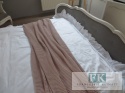 EKSKLUZYWNA POŚCIEL 140x200 FALBANY HANDMADE BAWEŁNA 100% FRANCJA PROWANSJA