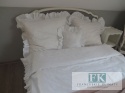 EKSKLUZYWNA POŚCIEL 140x200 FALBANY HANDMADE BAWEŁNA 100% FRANCJA PROWANSJA