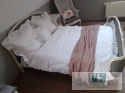 EKSKLUZYWNA POŚCIEL 140x200 FALBANY HANDMADE BAWEŁNA 100% FRANCJA PROWANSJA