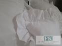 EKSKLUZYWNA POŚCIEL 140x200 FALBANY HANDMADE BAWEŁNA 100% FRANCJA PROWANSJA