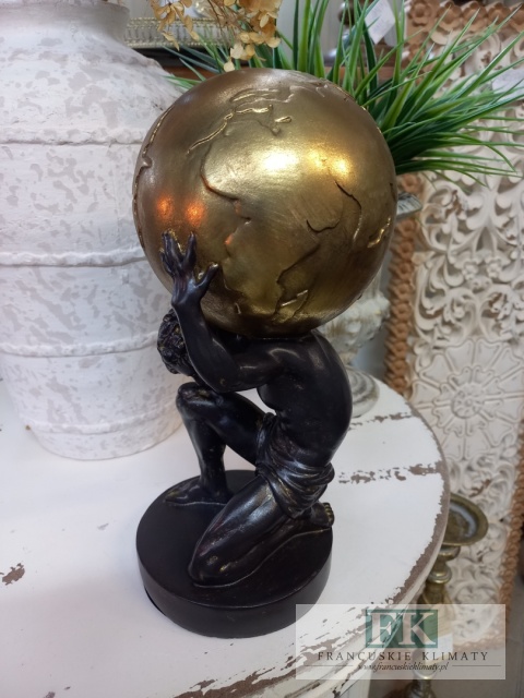 FIGURA ATLAS 28,5 cm Z KULĄ ZIEMSKĄ