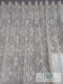 KPL KOMPLET BIAŁY SZYDEŁKO ZASŁONY BOKI , LAMBREKIN SZYDEŁKO 130/175 x 2 , 200/60