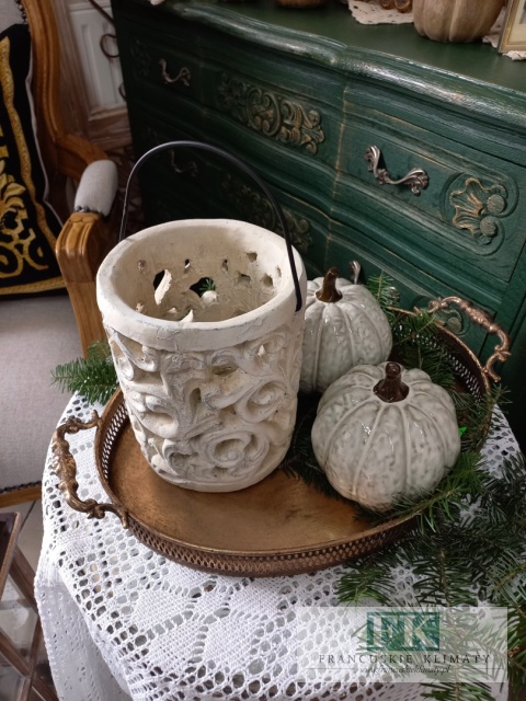 LAMPION OSŁONKA 19 CM CERAMICZNO BETONOWA