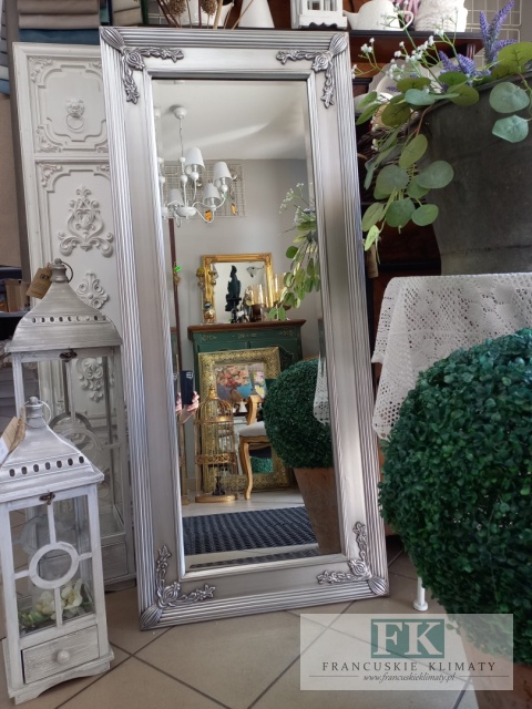 LUSTRO 140 CM PION , POZIOM , SREBRO