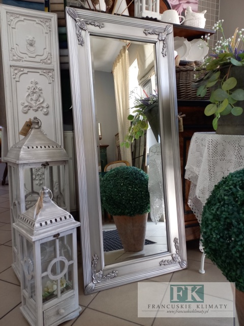 LUSTRO 140 CM PION , POZIOM , SREBRO