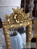 LUSTRO PIONOWE RÓŻA 122 CM W ZŁOTEJ RAMIE