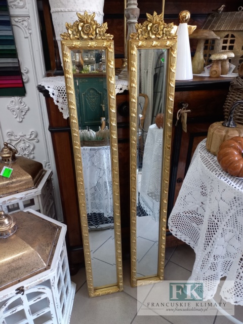 LUSTRO PIONOWE RÓŻA 122 CM W ZŁOTEJ RAMIE