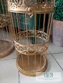 METALOWA KLATKA DEKORACYJNA 66 CM ZŁOTO