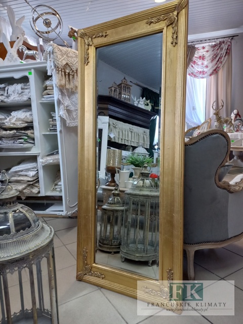 LUSTRO FAZOWANE W RAMIE 140 cm ZŁOTO