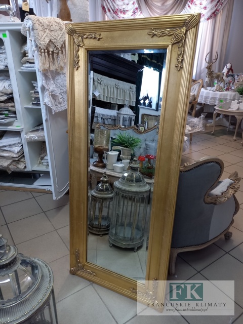 LUSTRO FAZOWANE W RAMIE 140 cm ZŁOTO