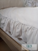 EKSKLUZYWNA POŚCIEL 140x200 FALBANY HANDMADE BAWEŁNA 100% FRANCJA PROWANSJA