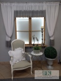 KOMPLET OKIENNY Z GIPIURĄ 280/ 50 LAMBREKIN +BOKI 140/160