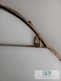 WIELKIE LUSTRO OKNO 155 CM W METALOWEJ RAMIE , STARE ZŁOTO ANTYCZNE
