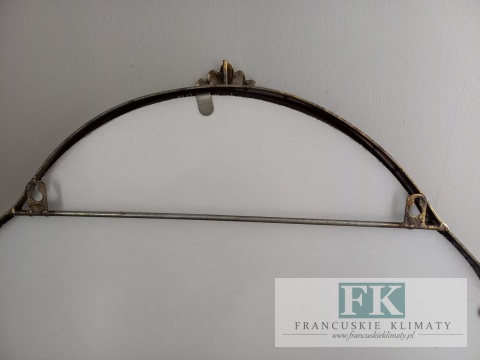 WIELKIE LUSTRO OKNO 155 CM W METALOWEJ RAMIE , STARE ZŁOTO ANTYCZNE