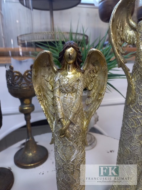 FIGURA ANIOŁ 31 CM ZŁOTO