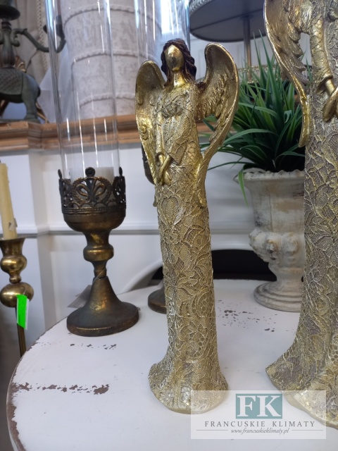 FIGURA ANIOŁ 31 CM ZŁOTO