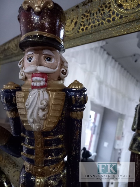 ZEGAR AŻ 51 CM FIGURA DZIADEK DO ORZECHÓW Z ZEGAREM